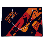 Abstracte, aangepaste muziektekst grote cadeautas (Voorkant)