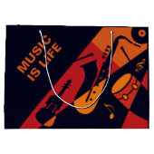 Abstracte, aangepaste muziektekst grote cadeautas (Achterkant)