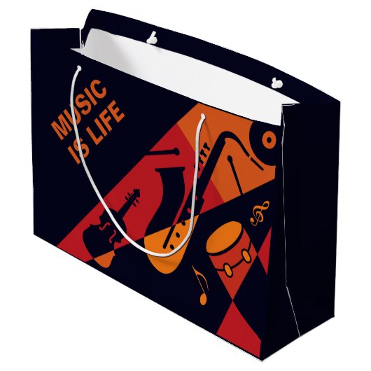 Abstracte, aangepaste muziektekst grote cadeautas (Achterkant Gekanteld)