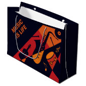 Abstracte, aangepaste muziektekst grote cadeautas (Voorkant Gekanteld)