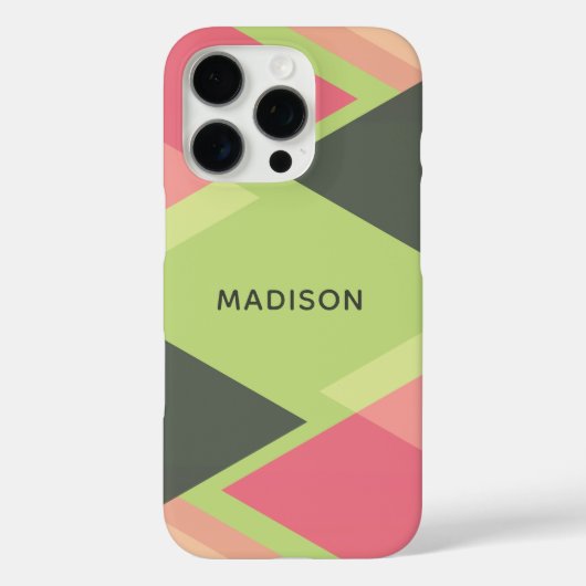Abstracte aangepaste patroonnaamtelefoongevallen Case-Mate iPhone case (Achterkant)
