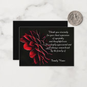 Abstracte aanloop na begrafenis dank je kaarten notitiekaartje (Voorkant / Achterkant in situ)