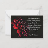 Abstracte aanloop na begrafenis dank je kaarten notitiekaartje (Voorkant)