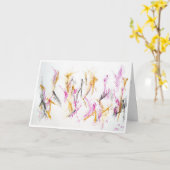 Abstracte aanmoedigingskaart "Warm Embrace" Kaart (Gele Bloem)