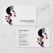 Abstracte aansluitingen 01 - Ruby Red Visitekaartje (Voorkant / Achterkant)