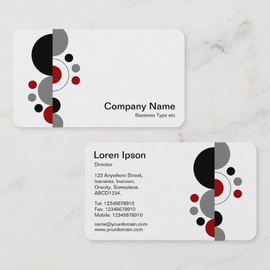Abstracte aansluitingen 01 - Ruby Red Visitekaartje (Voorkant / Achterkant)