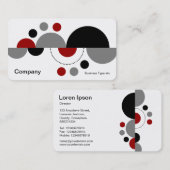 Abstracte aansluitingen 01 - Ruby Red Visitekaartje (Voorkant / Achterkant)