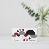 Abstracte aansluitingen 01 - Ruby Red Visitekaartje (Staand voorkant)