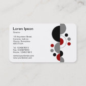 Abstracte aansluitingen 01 - Ruby Red Visitekaartje (Achterkant)