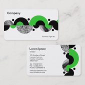 Abstracte aansluitingen 02 - Lentegroen Visitekaartje (Voorkant / Achterkant)