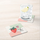 Abstracte aardbeienhoudende Onderzetters (Insitu)