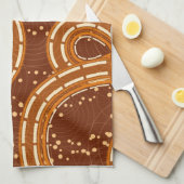 Abstracte aardbevingen theedoek (Quarter Fold)