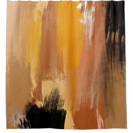 Abstracte aardbodem douchegordijn (Voorkant)