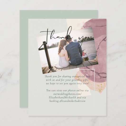 Abstracte Aarde Foto Hartelijk dank (Voorkant / Achterkant)