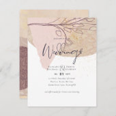 Abstracte Aarde Gouden Trouw Uitnodiging Lage Kost (Voorkant / Achterkant)