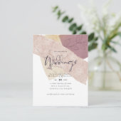 Abstracte aarde gouden trouwuitnodiging lage begro kaart (Staand voorkant)