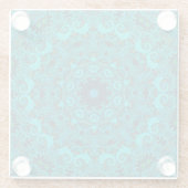 abstracte aarde sticker glazen onderzetter (Achterkant)