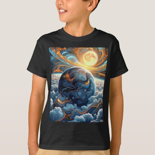 Abstracte aarde t-shirt (Voorkant)