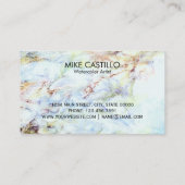 Abstracte Aarde Waterverf artiest Visitekaartje (Achterkant)