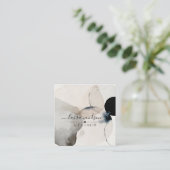 Abstracte aardeachtige Waterverf Vormen Life Coach Vierkante Visitekaartje (Staand voorkant)