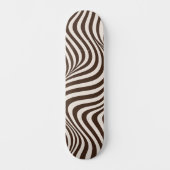 Abstracte aardetinten Bruin Crème Psychedelisch Persoonlijk Skateboard (Voorkant)