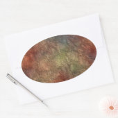 Abstracte aardetinten kleuren ovale Stickers (Envelop)