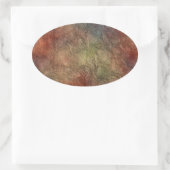 Abstracte aardetinten kleuren ovale Stickers (Tas)