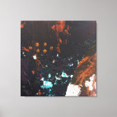 Abstracte aardetinten met kobaltblauw, rood, koper canvas afdruk (Voorkant)