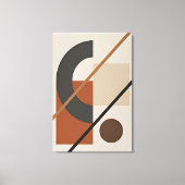 Abstracte aardetinten uit het midden van de eeuw canvas afdruk (Voorkant)