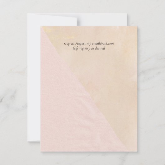 Abstracte aardetonatieweddenschap nodigt goedkope  kaart (Achterkant)