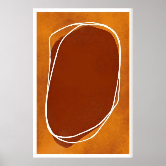 Abstracte aardetone muurkunst rustieke warmte, ged poster (Voorkant)