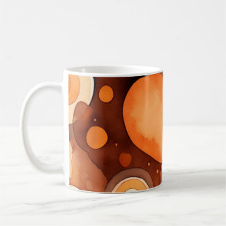 Abstracte aardetone waterverf koffiemok