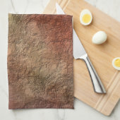 Abstracte aardetonekleuren keukenhanddoeken (Quarter Fold)