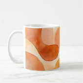 Abstracte aardetonen waterverf koffiemok (Links)