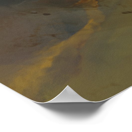 Abstracte aardetoon Geode Marmer Poster (Hoek)