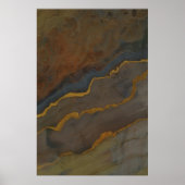 Abstracte aardetoon Geode Marmer Poster (Voorkant)