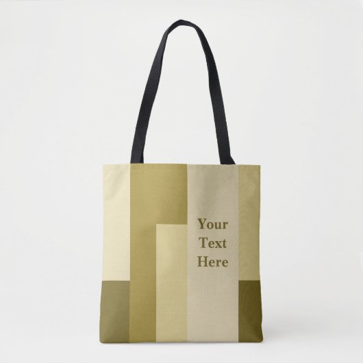 Abstracte aardetoon rechthoekpatronen tote bag (Voorkant)