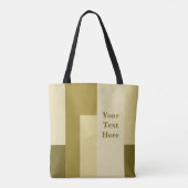 Abstracte aardetoon rechthoekpatronen tote bag (Achterkant)