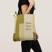 Abstracte aardetoon rechthoekpatronen tote bag (Dichtbij)
