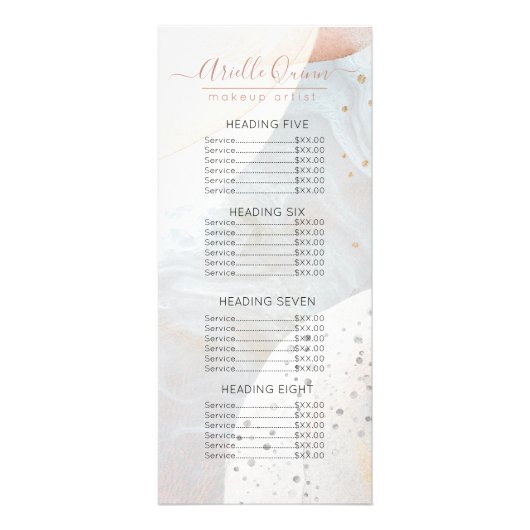 Abstracte aardeWaterverf Makeup Artist Reclamekaart (Voorkant)