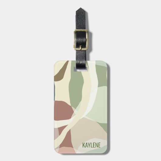 Abstracte aardheid bagagelabel (Voorkant verticaal)