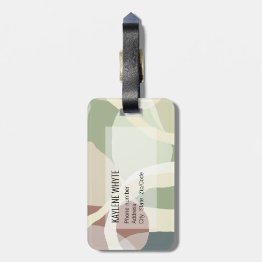 Abstracte aardheid bagagelabel (Achterkant verticaal)