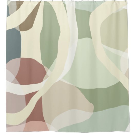 Abstracte aardheid douchegordijn (Voorkant)