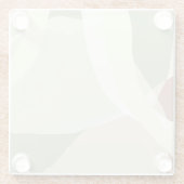 Abstracte aardheid glazen onderzetter (Achterkant)