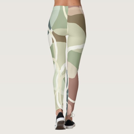Abstracte aardheid leggings (Achterkant)