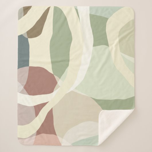 Abstracte aardheid sherpa deken (Voorkant)