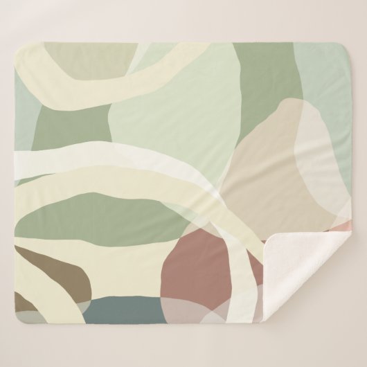 Abstracte aardheid sherpa deken (Voorkant (horizontaal))