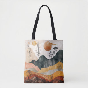 Abstracte aardse Canvas tas