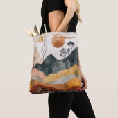 Abstracte aardse Canvas tas (Dichtbij)