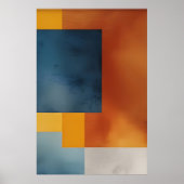 Abstracte aardse geometrie poster (Voorkant)